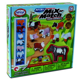 Popular Playthings Mini Magnetic Mix or Match Farm Animals (2024 NEW!)